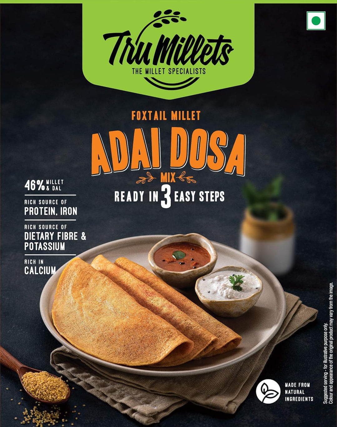 Trumillets FOXTAIL MILLET ADAI DOSA ,250 gm