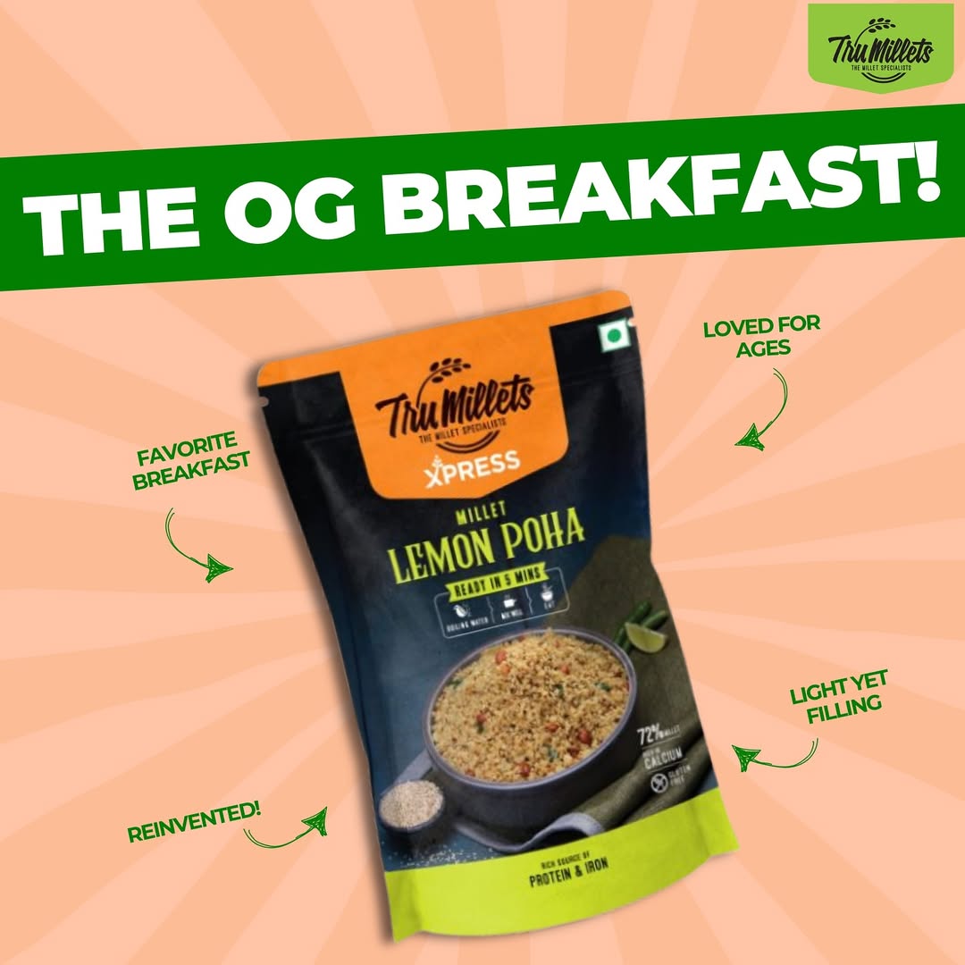 Trumillets MILLET LEMON POHA,180 gm