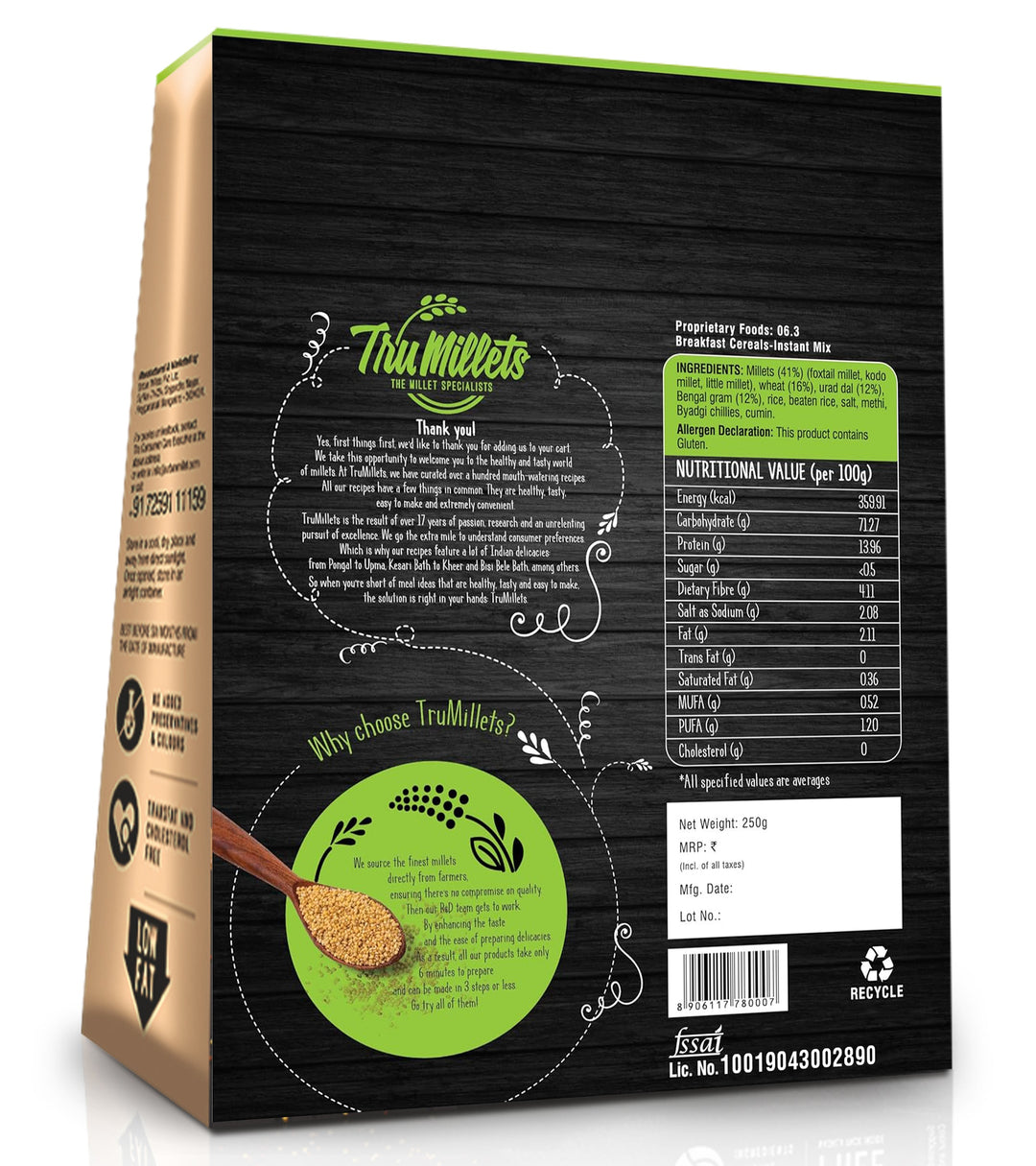 Trumillets MULTI MILLET MYSORE DOSA - 250 gm