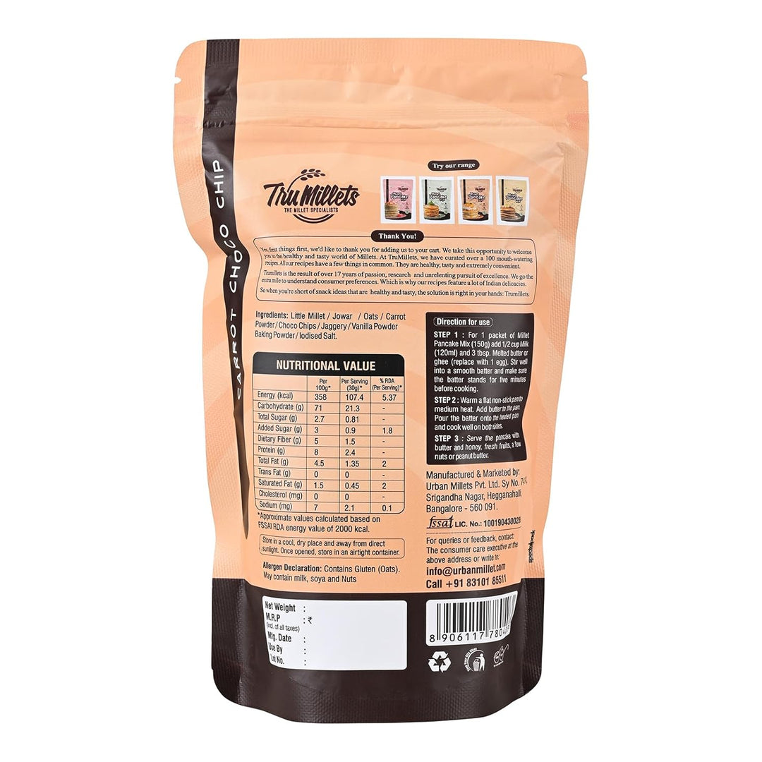 Trumillets MILLET CARROT PANCAKE,150 gm