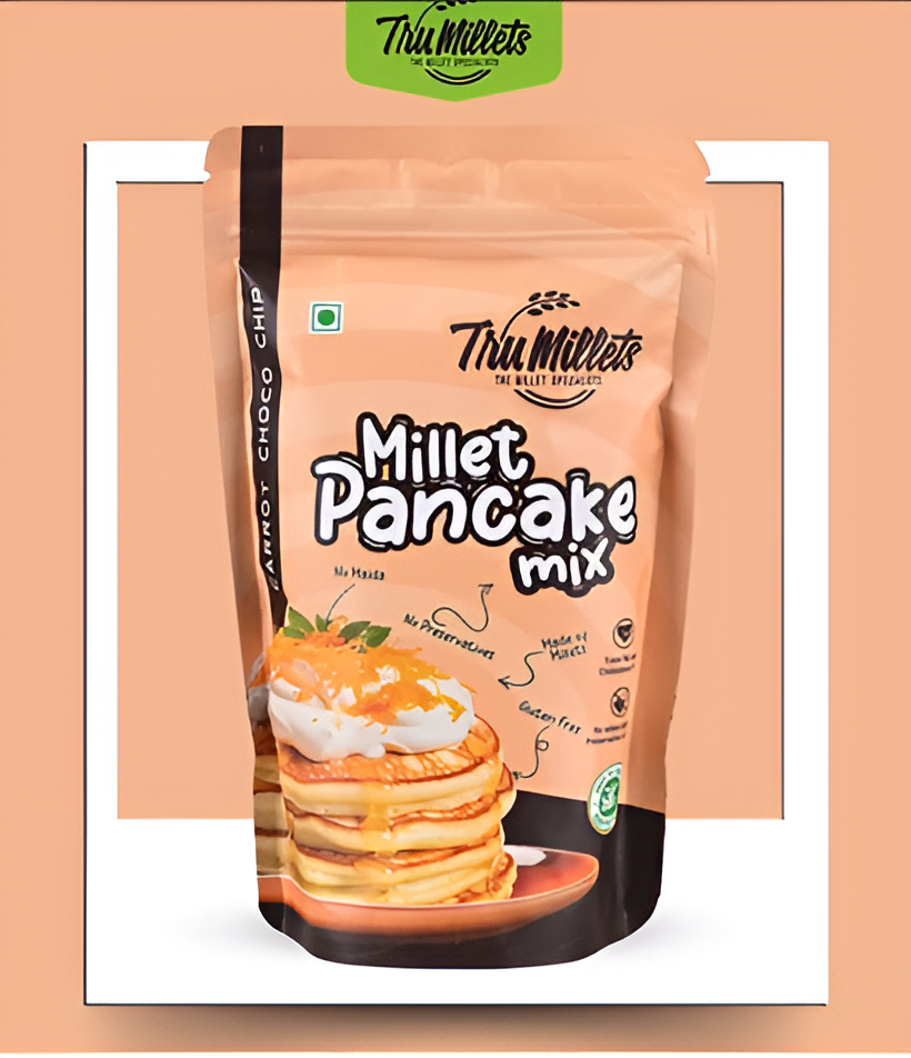 Trumillets MILLET CLASSIC,CARROT,STRAWBERRY,BANANA PANCAKE,EACH 150 gm (Pack of 4)