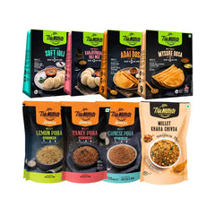 Trumillets SOFT IDLI,KANJIVARAM IDLI,ADAI DOSA,MYSORE DOSA,LEMON,CHINESE,TANGO MIX AND KARA CHIVDA - INSTANT READY MIX (Each PACK OF 1) (SET OF 8)