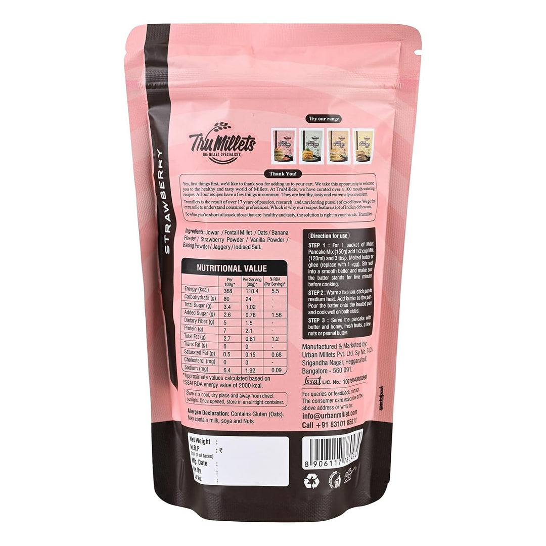 Trumillets MILLET STRAWBERRY PANCAKE,150 gm