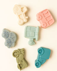 Sobek Naturals Kids Vehicle Shaped Shea Butter Soap Bar set