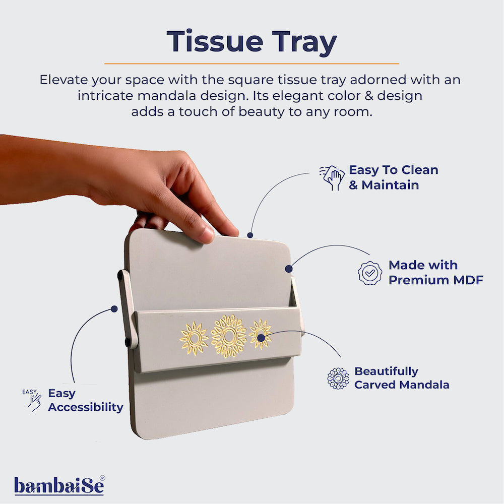 BambaiSe Pebble Grey Tissue Tray