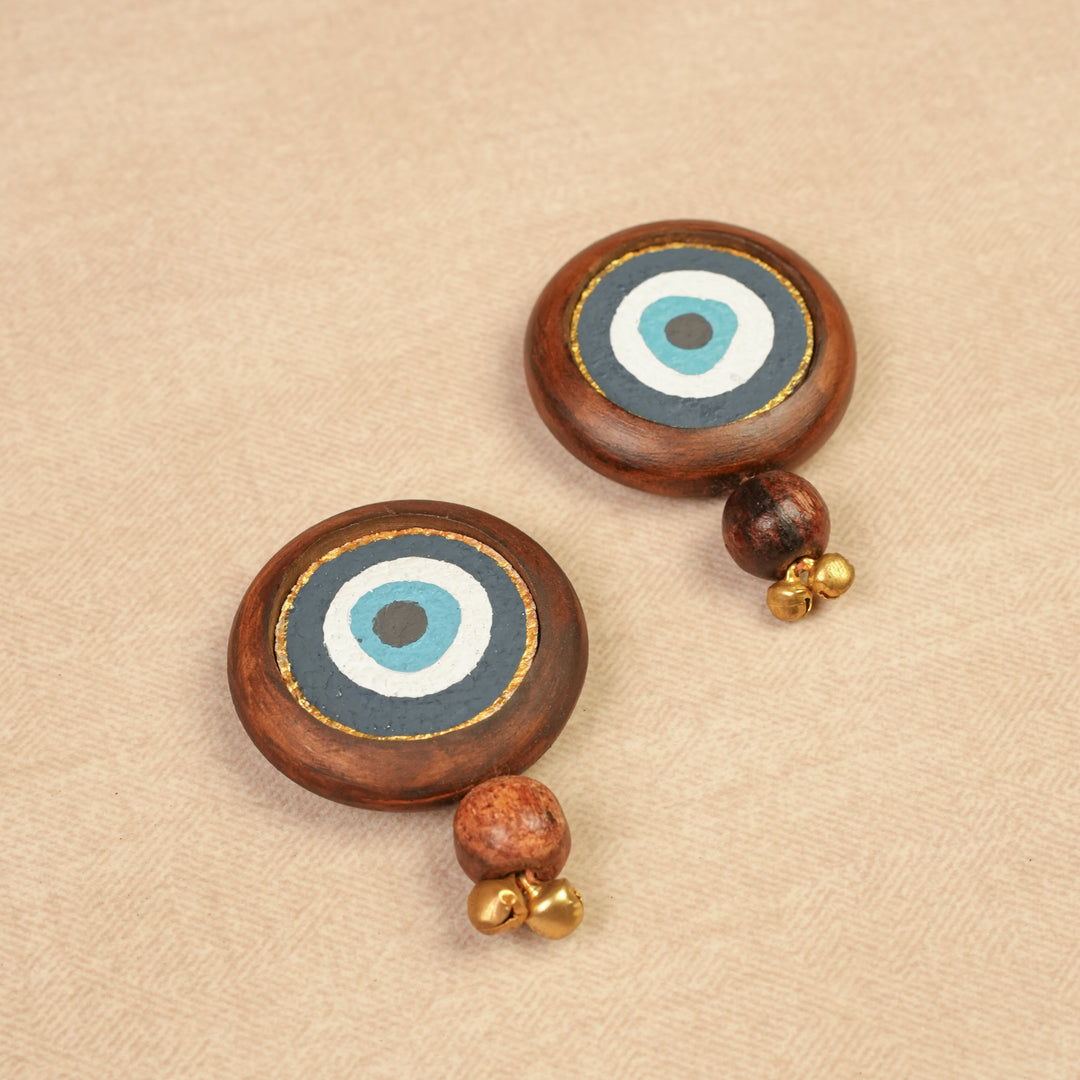 Evil Eye Door Hanging | Pack of 2 | 100 % Natural | Timeless Look | Reusable | Positive Energy | Handcrafted in Banaras