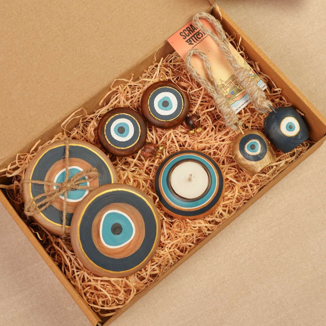 Scrapshala Divya Drishti Diwali Gift Hamper | Evil Eye Decor Set