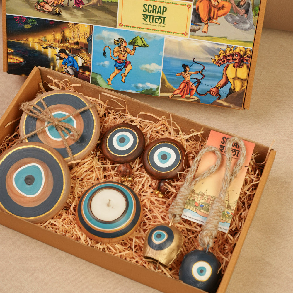Scrapshala Divya Drishti Diwali Gift Hamper | Evil Eye Decor Set
