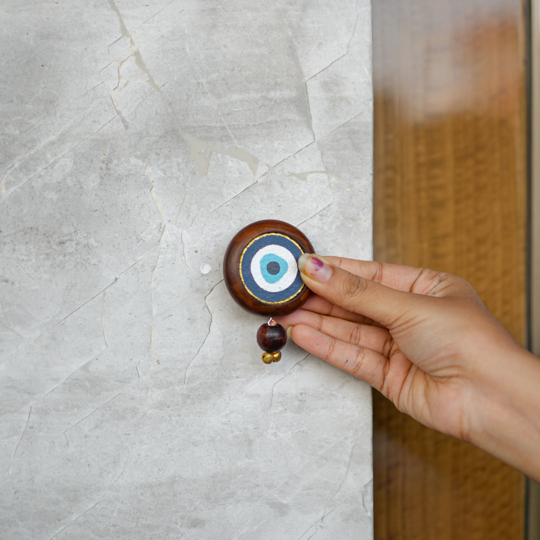 Evil Eye Door Hanging | Pack of 2 | 100 % Natural | Timeless Look | Reusable | Positive Energy | Handcrafted in Banaras