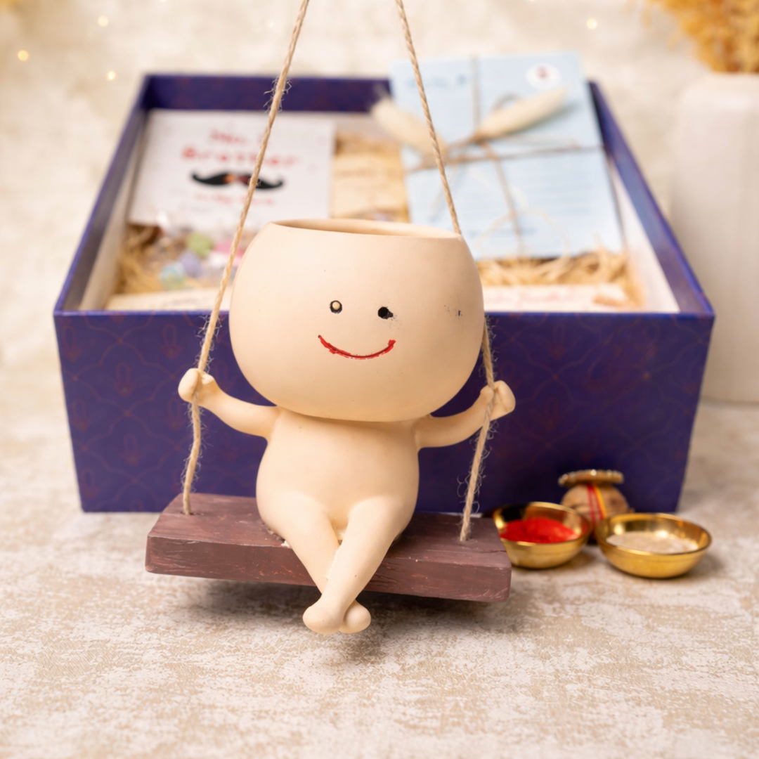 Artecasa Planter Paglu Bhabhi Rakhi Hamper | Premium Raksha Bandhan Gift Box