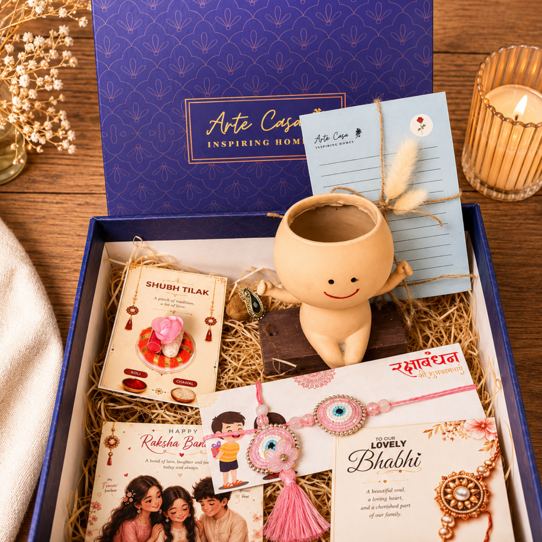 Artecasa Planter Paglu Bhabhi Rakhi Hamper | Premium Raksha Bandhan Gift Box