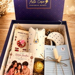 Artecasa Azure Ceramic Sipper Rakhi Hamper | Premium Raksha Bandhan Gift Hamper