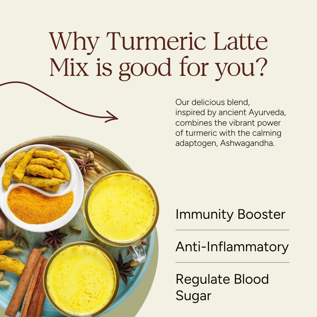 Soil Origin Turmeric Latte Mix With Ashwagandha (Goldern Milk Powder) - 100Gm