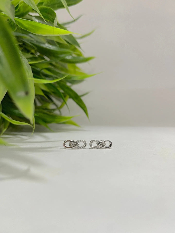 Twinkling Infinity Italian Finish Silver Ear Rings - Suspire