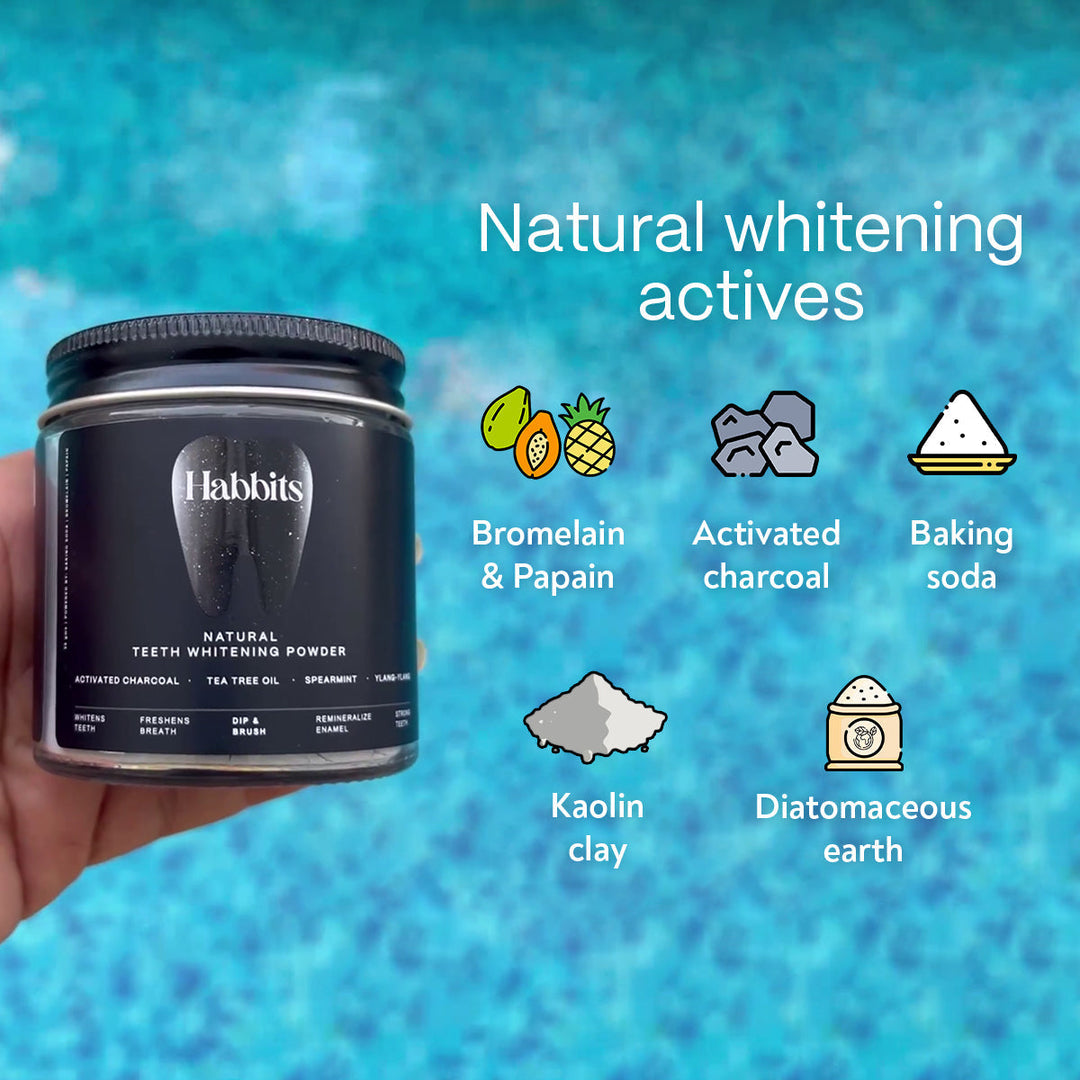 Habbits Charcoal Teeth Whitening Powder - Ylang-ylang Mint