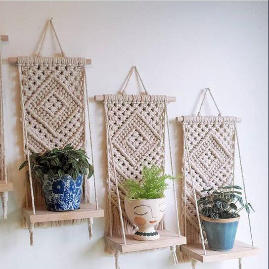 Macrame Small Plant shelf