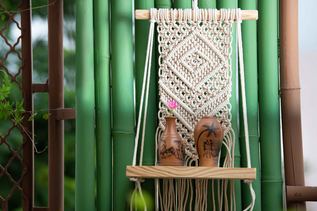 Macrame Small Plant shelf