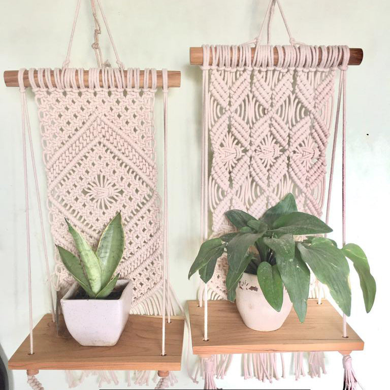 Macrame Small Plant shelf