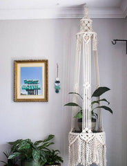 Macrame Small Circular Floating Shelf/ Plant Table