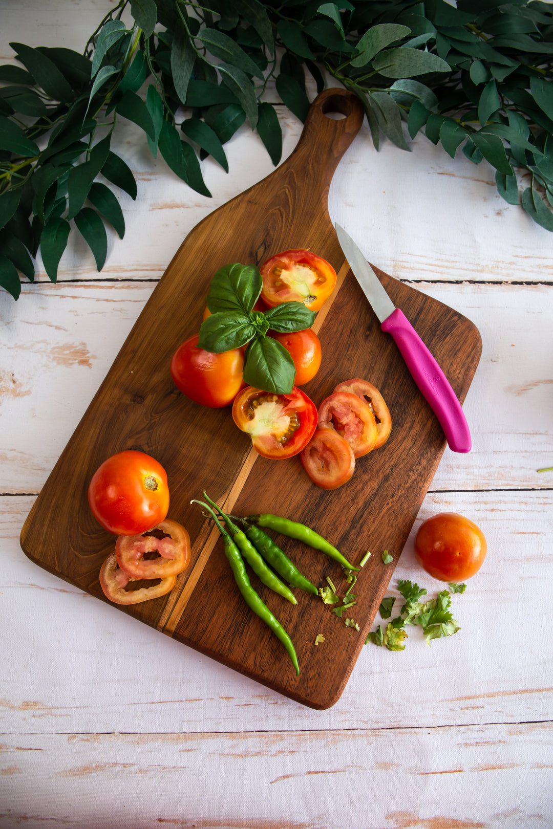 Large Teakwood Platter/ Cheese Board with Handle