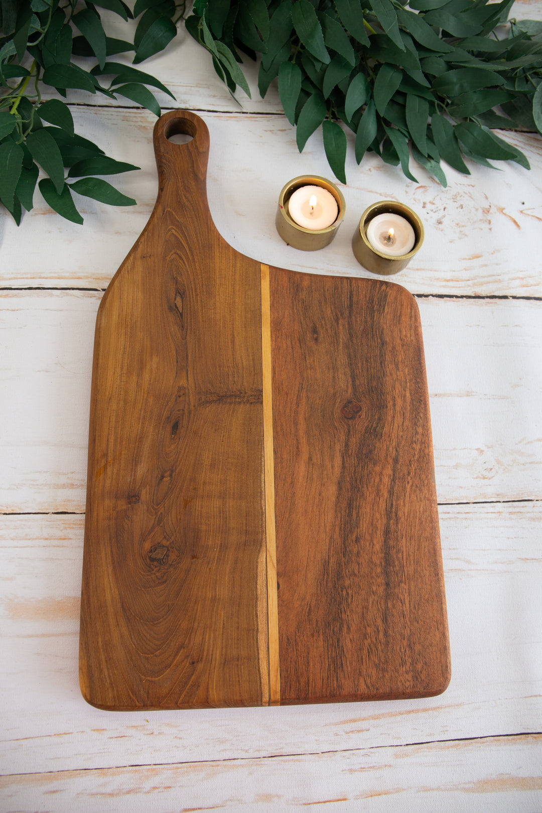 Large Teakwood Platter/ Cheese Board with Handle