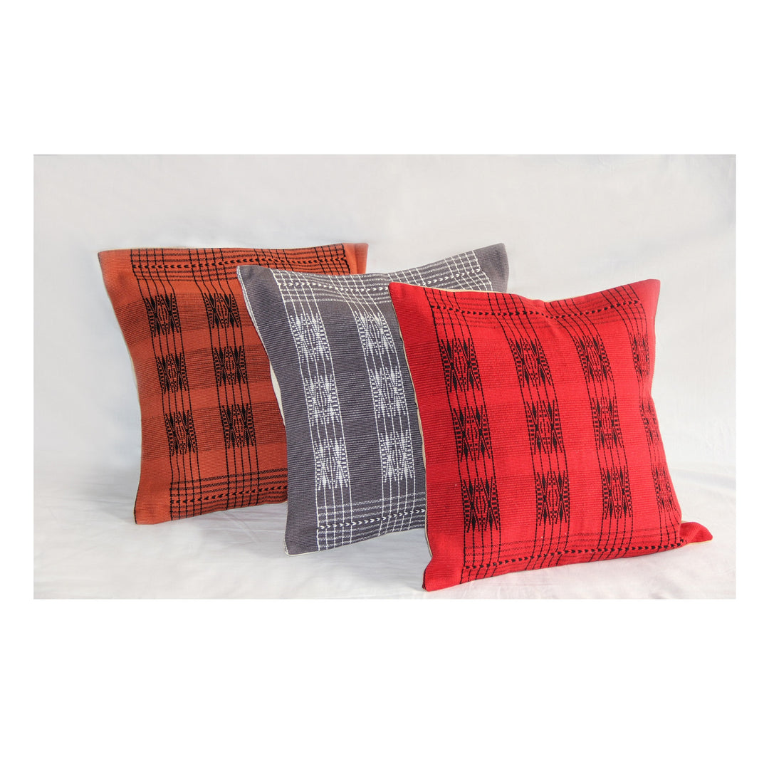 Handwoven Pamo Red and Black Tribal Cushion Cover