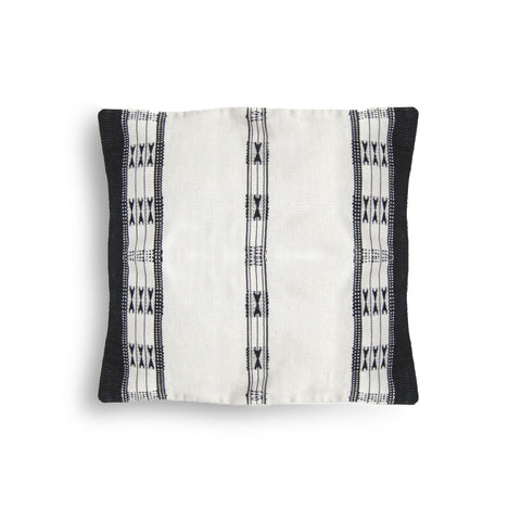 Handwoven Khonoma Black and White Tribal Cushion Cover