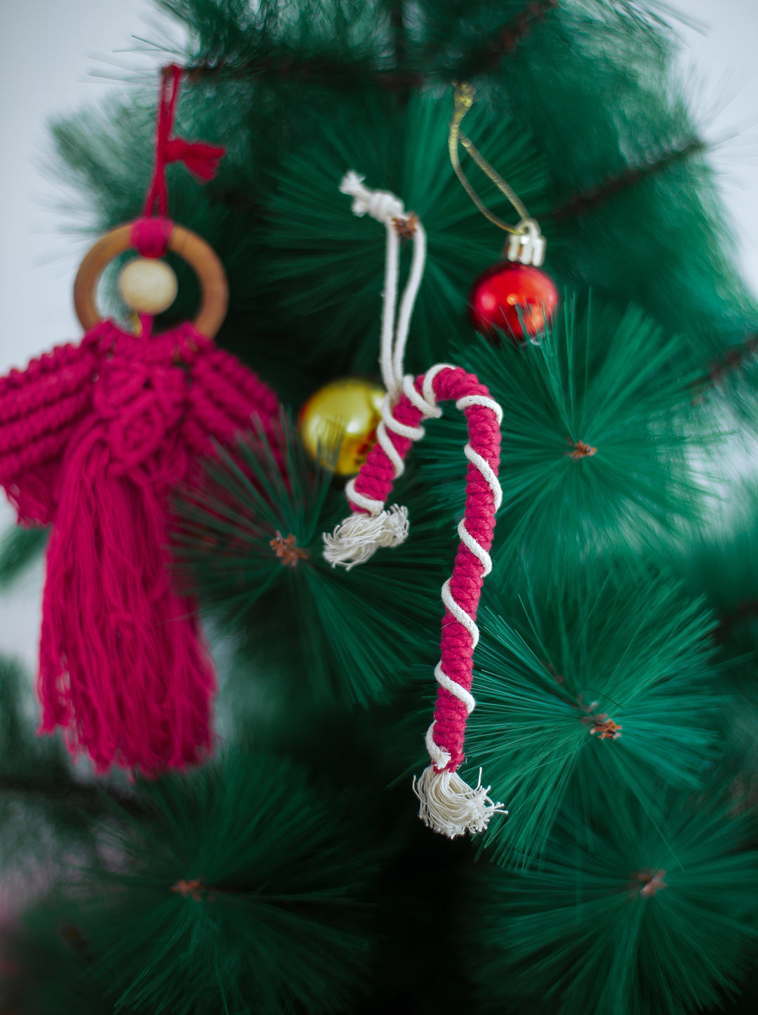 DecoTalk Macrame Candy Cane Set of 2