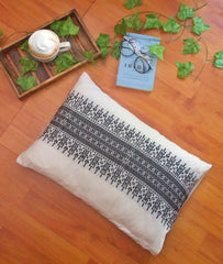 Kachari Handwoven Organic Cotton Cushion Cover with Tribal motif 36 x 51 cm