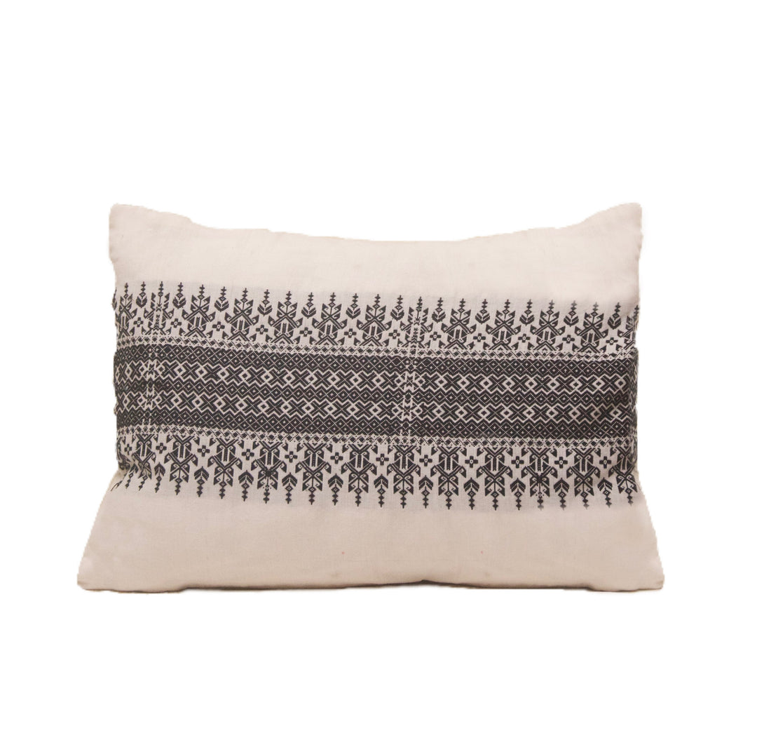 Kachari Handwoven Organic Cotton Cushion Cover with Tribal motif 36 x 51 cm