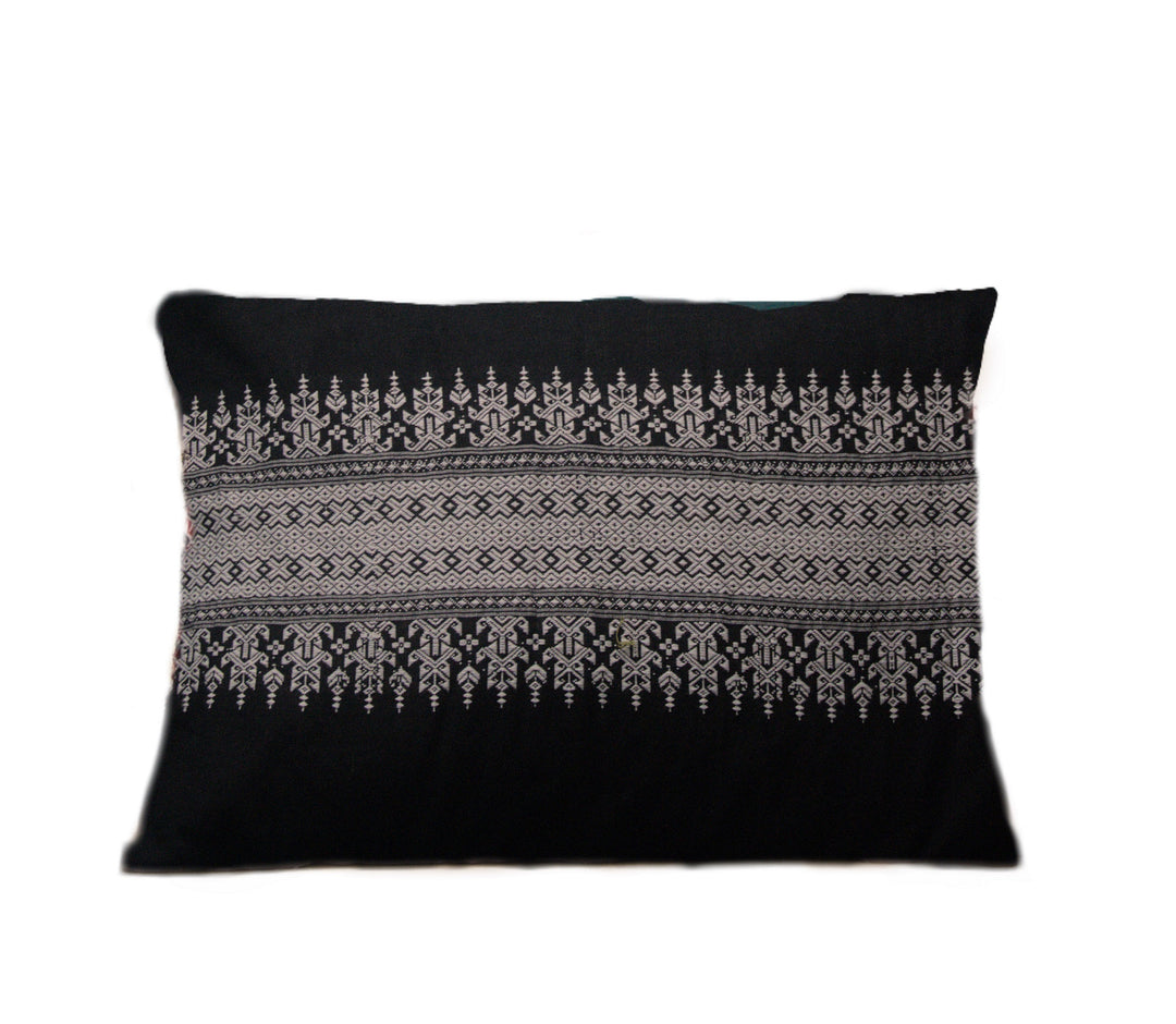 Zomi Handwoven Organic Cotton Cushion Cover with Tribal motif 41 cm x 41 cm