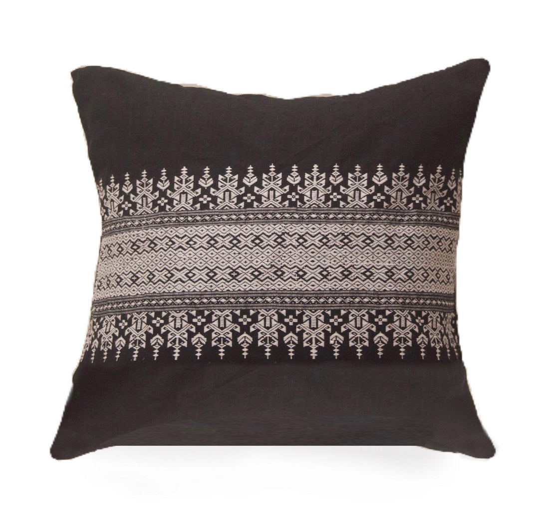 Zomi Handwoven Organic Cotton Cushion Cover with Tribal motif 41 x 41 cm