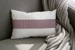 Ahom Handwoven Organic Cotton Cushion Cover with Tribal motif 36 x 51 cm