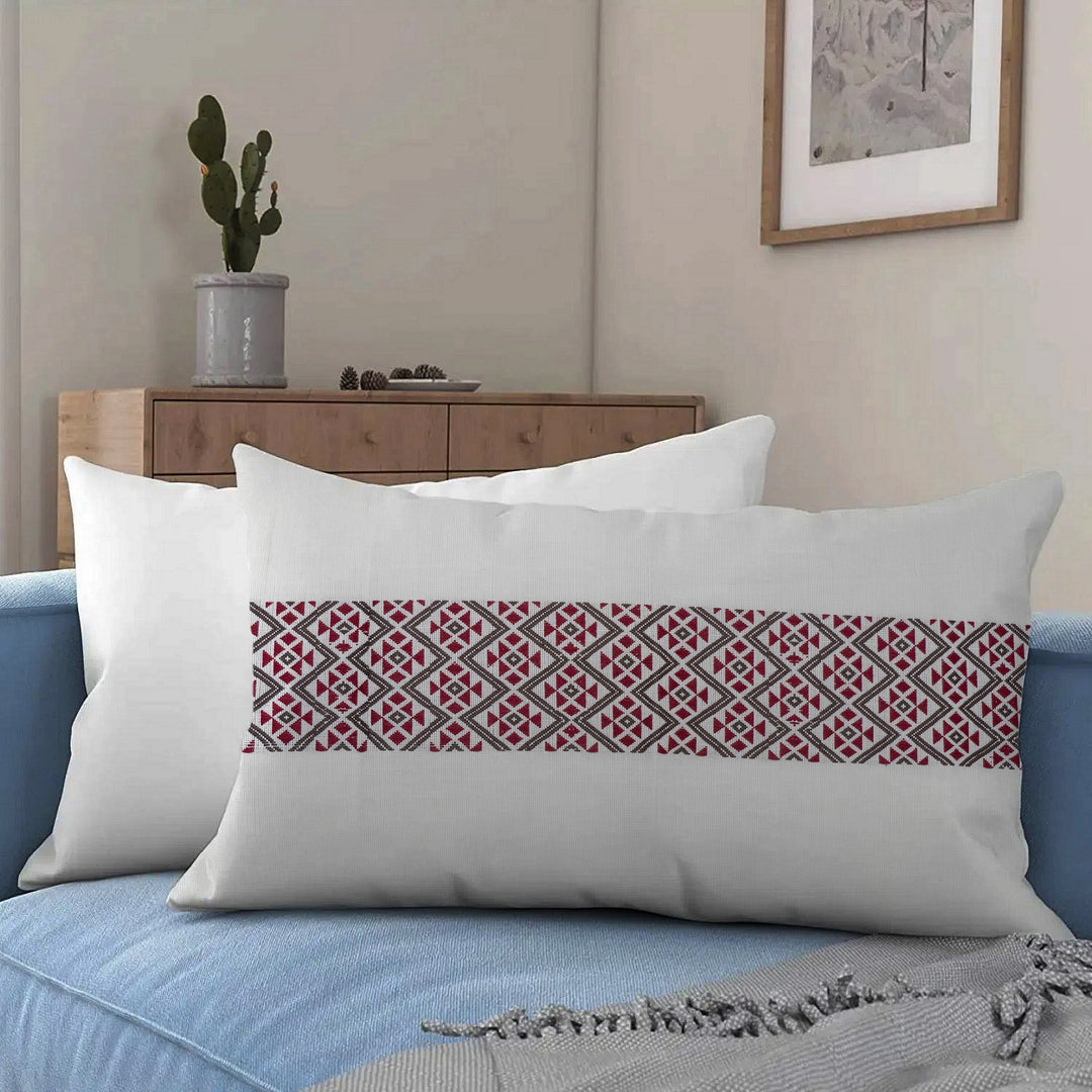 Ahom Handwoven Organic Cotton Cushion Cover with Tribal motif 36 x 51 cm