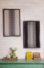 Kachari Handwoven Organic Cotton Artwork from Assam - White