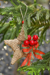 Banana Fibre Christmas Star Ornament