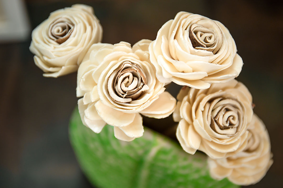 Shola White Roses- Bunch of 5