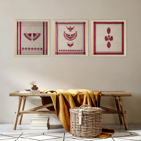 Japi Fabic Wall art 38 x 43 cm-Unframed