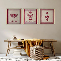 Japi Fabic Wall art 38 x 43 cm-Unframed