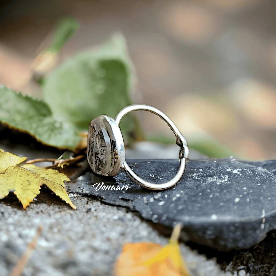 Unique Natural Shazar Stone Sterling Silver Nirvana Free size Ring - Suspire