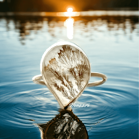 Unique Natural Shazar Stone Sterling Silver Nirvana Free size Ring