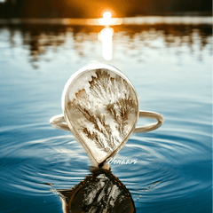 Unique Natural Shazar Stone Sterling Silver Nirvana Free size Ring