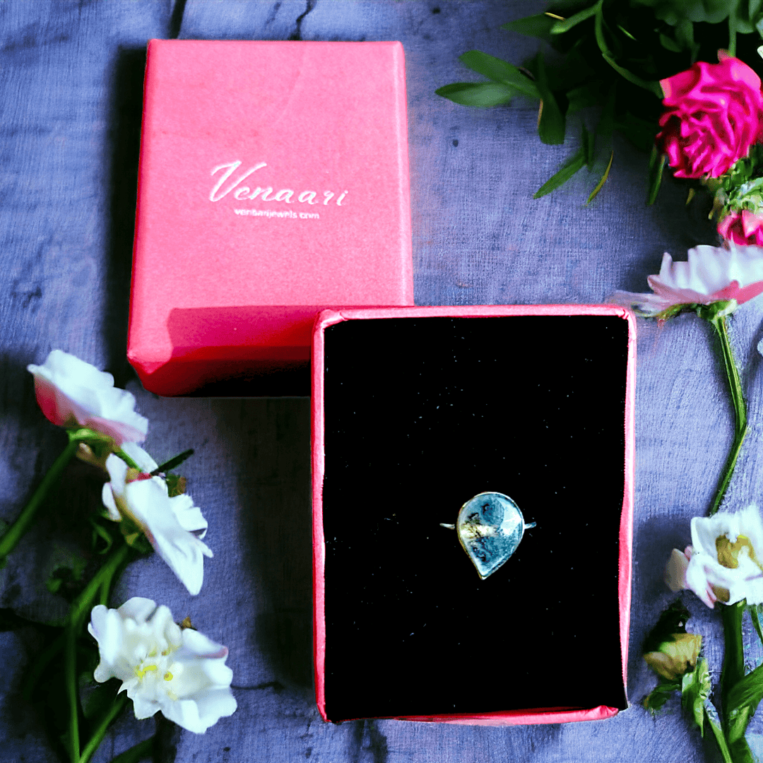 Unique Natural Shazar Stone Sterling Silver Nirvana Free size Ring - Suspire