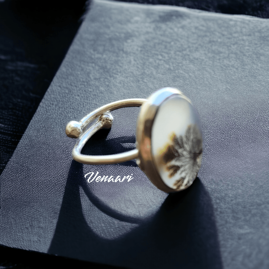 Unique Natural Shazar Stone Sterling Silver Ring - Suspire