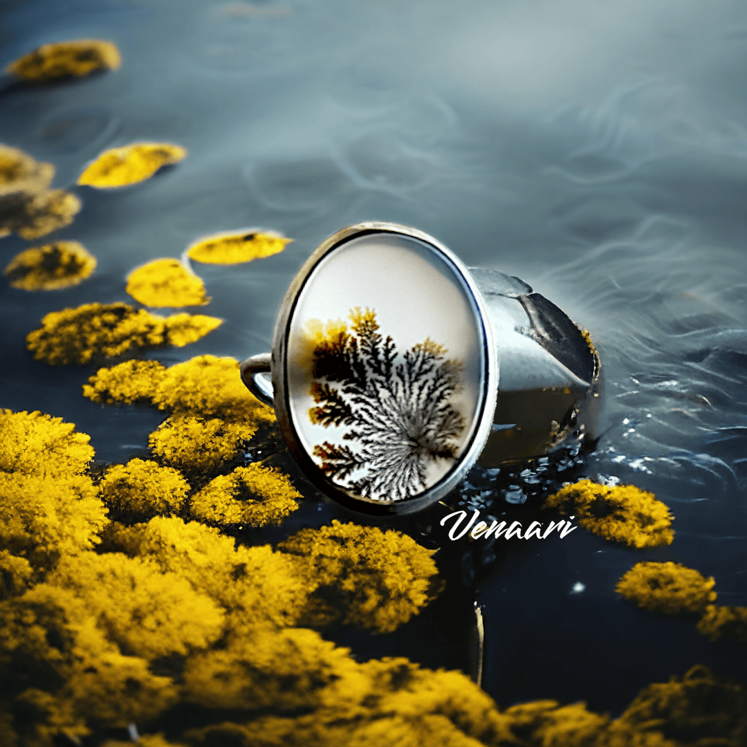 Unique Natural Shazar Stone Sterling Silver Ring - Suspire