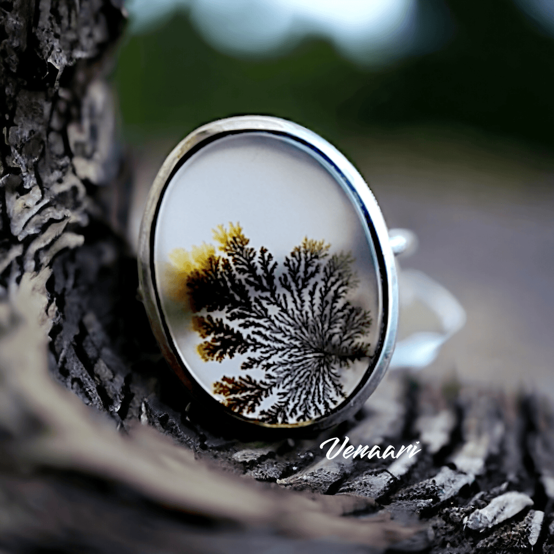 Unique Natural Shazar Stone Sterling Silver Ring - Suspire