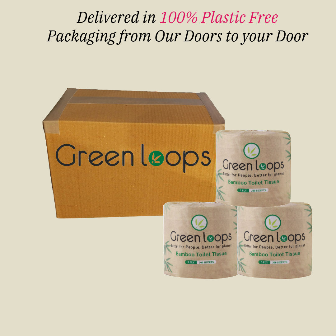 Bamboo Toilet Tissue Paper - 6 Roll Pack
