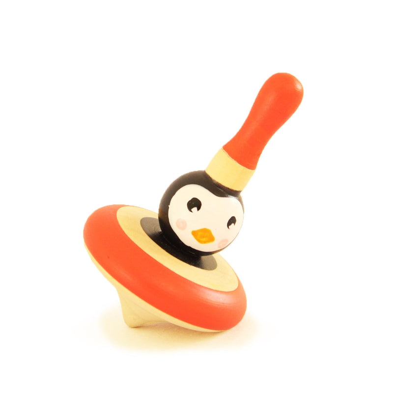Shumee Wooden Animal Spin Tops - Set of 3