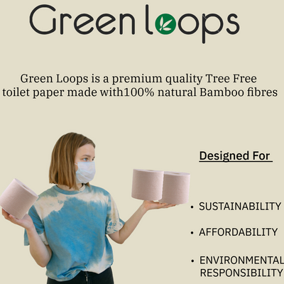 Bamboo Toilet Tissue Paper - 6 Roll Pack