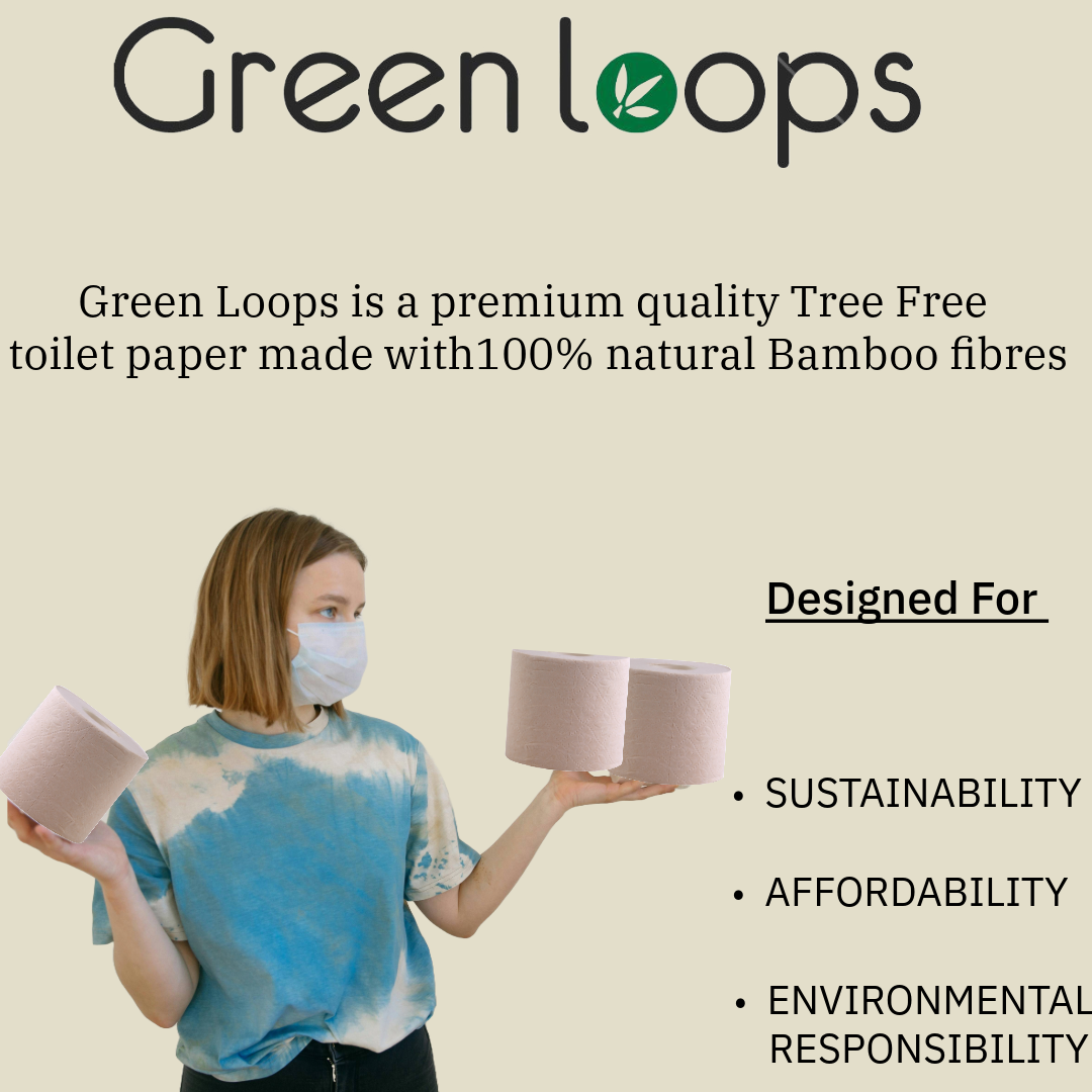 Green Loops  Bamboo Toilet Tissue Paper